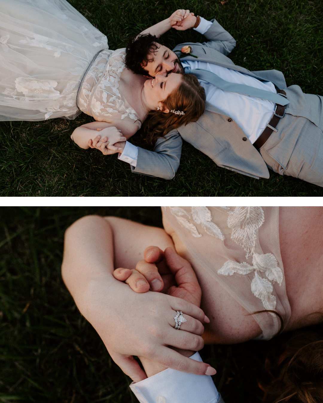 Romantic and free-spirited golden hour sunset shots at Jorgensen Farms in Westerville, Ohio, captured by Ashley Wallace Photography. Bride and groom enjoy a breathtaking sunset during their wedding day in a rustic, scenic venue.