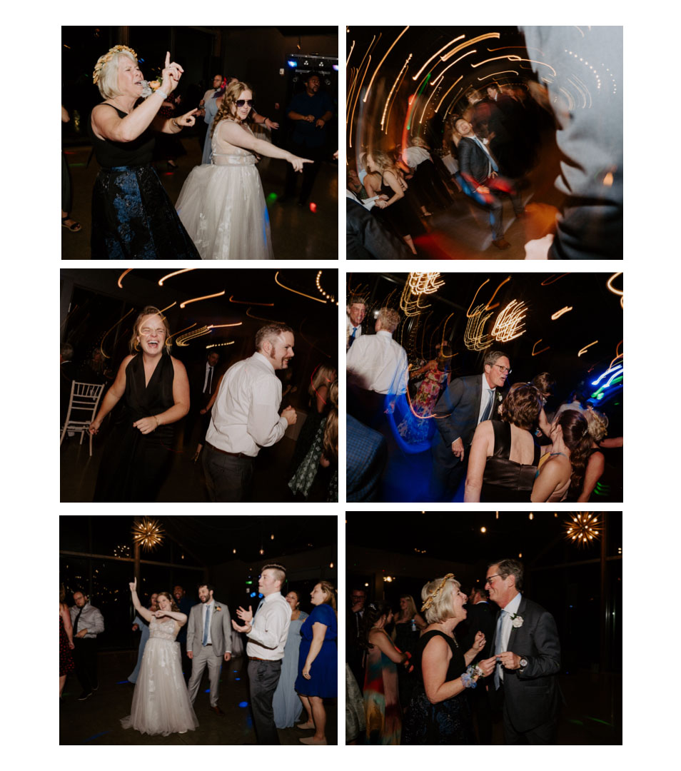 Guests having a blast on the dance floor at Jorgensen Farms in Westerville, Ohio, captured by Ashley Wallace Photography. Fun and lively wedding reception with joyful dancing and celebration in a rustic venue.